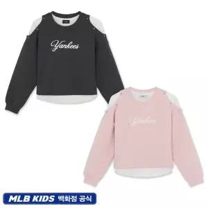 갤러리아 MLB엠엘비키즈 스트릿 걸즈 어깨 트임 레이어드 여아맨투맨 (7FMTB17