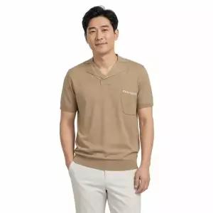 [파파브로] 남성 여름 브이넥 니트 카라 반팔티 LB-KN-611