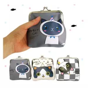 가죽 담배 파우치 미니 동전지갑 고양이 케이스 소지품 보관