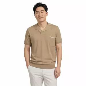[파파브로] 남성 여름 브이넥 니트 카라 반팔티 LB-KN-611
