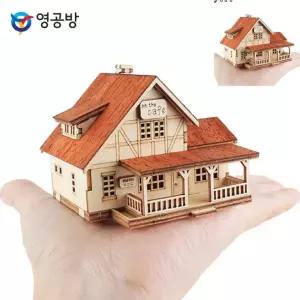미니 온 더 카페 나무판모형만들기 나무모형집 어린이장난감