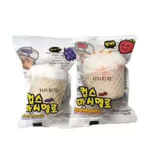딸기 포도맛 컵스 마시멜로우 12g 어린이 간식