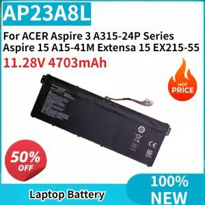 ACER Aspire 3 A315-24P 시리즈 15 Extensa EX215-55 노트북용 새 교체 가능 배터리 AP23A8L 11.28V 4703mA
