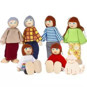 소근육발달 인형가족 연극놀이 관절인형 6종 장난감 성장기 유아