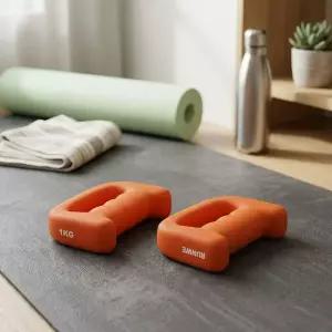1+1 복싱 덤벨 펀치 권투 손잡이 오렌지 쉐도우 섀도복싱 아령 훈련 D형 0.5kg