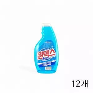 윈덱스 유리세정제 500ml X 12개 리필용 자동차유리 유리창청소 거울세정제 유리세제