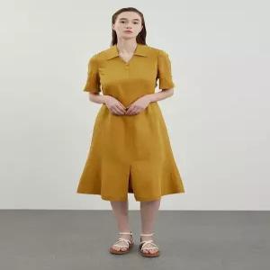[올리비아로렌]핏엔플레어 린넨원피스_VOCOA4M4211_KG