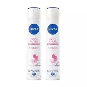 니베아 데오드란트 스프레이 엑스트라 브라이트 200ml 2개