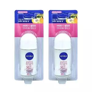 니베아 데오드란트 롤온 엑스트라 브라이트 50ml 2개팩