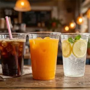 얼음컵 테이크아웃컵 410ML 뚜껑 빨대 세트 아이스컵
