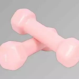 아이워너 덤벨 PVC 뷰티 육각덤벨 2개 홈트 1kg (코랄핑크) 세트 x 헬스용품 홈트레이닝