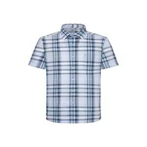 닥스셔츠 DAKSSHIRTS 린넨혼방 미디움체크 캐주얼 반팔셔츠 레귤러핏 DLS2SHCS431B1