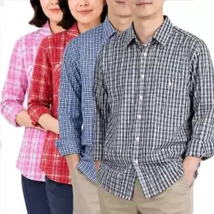 2장세트 제이케이 남자 여자 캐주얼 체크셔츠 남방 작업복 농사 일복