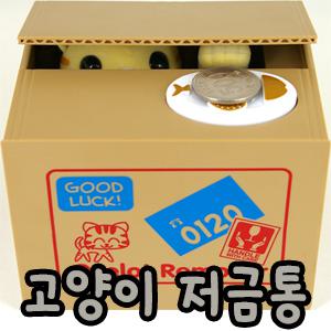 저금통고양이 동전훔치는고양이
