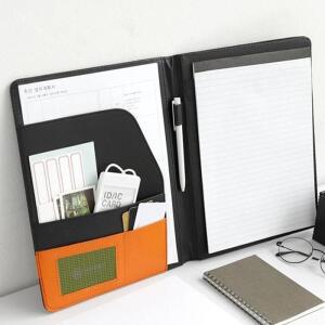 [아우트]비즈 파일보관 미팅 회의 서류 가죽폴더 파일NOTE