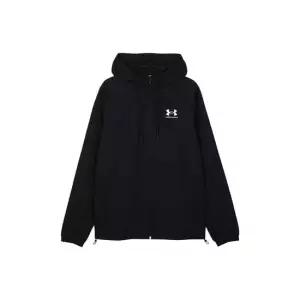 언더아머 라이벌 우븐 윈드브레이커 블랙 화이트 1390149-001