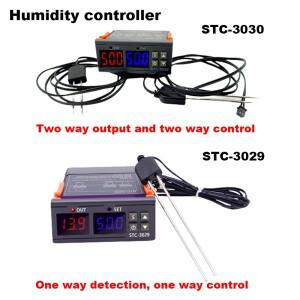 STC-3029/STC-3030 듀얼 디지털 습도 제어 인큐베이터 컨트롤러 토양 수분 감지기 DC 12V AC 220V