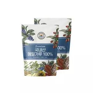 국산 메밀 가루 100% 순메밀 분말 500g+500g(1kg)특가