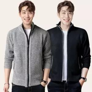 집업 니트집업 하프넥 니트가디건 풀 남자니트 니트 (KYR-WFHC0CP)
