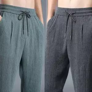 남성 밴딩 팬츠 시원한 캐주얼 데일리 남성 쿨 바지 여름 9부 트레이닝