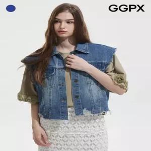 GGPX 빈티지 데미지 컷팅 데님 베스트 GQ4VT006F)