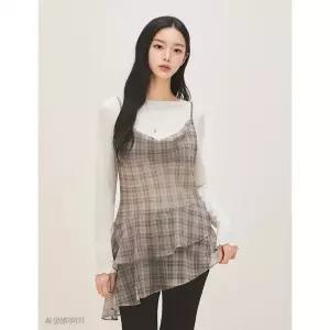 로엠 나시 체크 뷔스띠에 RMBLG24RT1