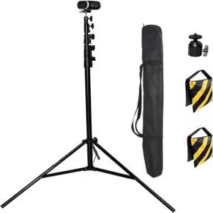 Xbotgo Falcon/Chamelleon용 Fotoleey 16.4FT/5M 높이 삼각대 내장 스프링 360° 회전 볼 헤드 모래주머니 2개 및 방수 보관 가방 축구 농구