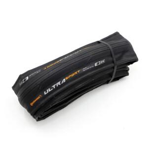 Continental Ultra Sport III 700x23/25/28c 검정색 접이식 PureGrip 3 도로 자전거 타이어