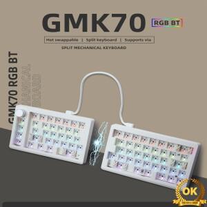 스플릿 타입 맞춤형 게이밍 기계식 키보드 키트 핫 스왑 가능 개스킷 인체공학 QMK/VIA 지원 GMK70