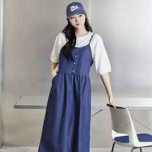 뱅뱅 세이브존06 여성 데님 롱 원피스 청치마 NOMD49