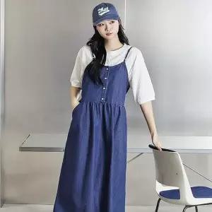 뱅뱅 세이브존06 뷔스티에 데님 롱 원피스 NOMD49 (50841836)