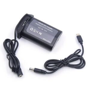 DR-E4 DC 커플러 LP-E4 LP-E19 더미 배터리 + PD 12V USB C타입 전원 케이블 캐논 EOS-1D C X Mark III 1D