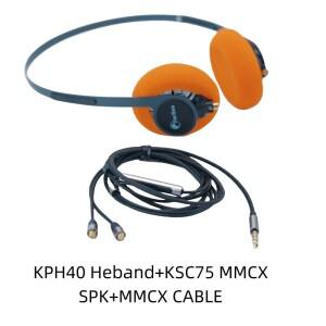 KSC75 MMCX 스피커 유닛이 포함된 Farsoo KPH40 헤드밴드 hifi 깊은 저음 음질 mmcx 마이크가 분리형 케이