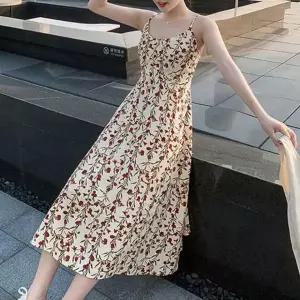 여름원피스 뷔스티에원피스 꽃무늬 패턴 나시원피스 쉬폰원피스 휴양지
