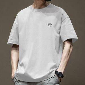 남성 순면 여름 트렌드 프린트 이너 반팔 티 상의