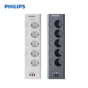 필립스 멀티탭 고용량 과부하차단 서지보호 맥스 USB 5구 2M 4000W 개별스위치 멀티 콘센트
