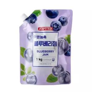 쥬피터 저온농축 블루베리잼 1kg 파우치 과육