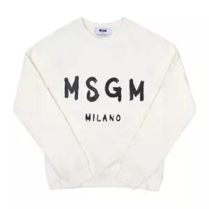 MSGM 맨투맨 2000MDM513 300001 02 브러시드 로고 여성맨투맨