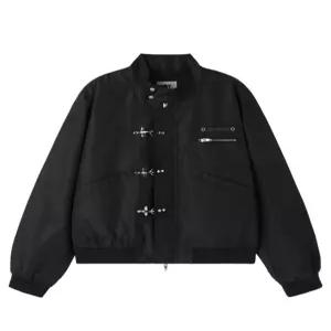 오와이 LOCK IN JACKET - BLACK 트러커 재킷 OYBFS1OU003BK
