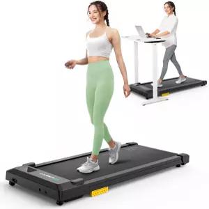 UREVO 스마트 워킹 패드 이중 충격 흡수 기능이 있는 스탠딩 데스크 러닝머신 조용한 작동 트랙 인사이트와