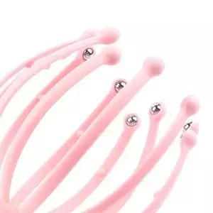 1PC 시뮬레이션 디자인 헤드 마사지 문어 두피 스트레스 릴렉스 스파 치유 합금 관리 도구