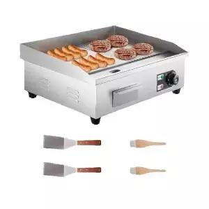 1422인치 전기 카운터탑 그리들 테판야키 그릴 1600W/3200W 스테인리스 스틸 플랫탑 팬케이크 치킨용
