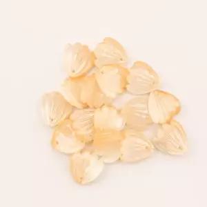 약 16pcs 산호 꽃잎 비즈 9B00612