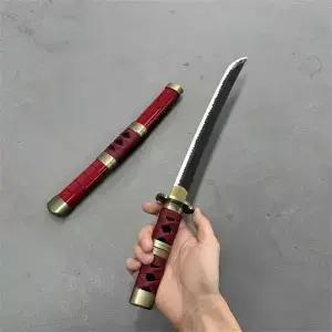 로로노아 조로 카타나 43cm PU 검 장난감 코스프레 원피스 나이프 닌자 사무라이 소품 모델 선물 고무