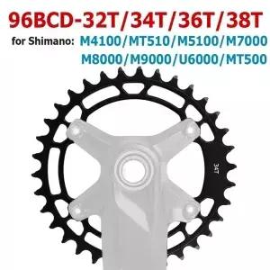 산악 자전거 체인링 96BCD 32T38T 스프로킷 712 속도 스타 Shimano M4100 M5100 M8000 U6000 크랭크 셋용