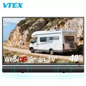 40인치 웹 OS RV TV 세트 내장 사운드바 차량용 충전기 해양/야외 캠핑용 텔레비전 카라반 안드로이드
