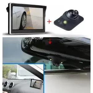 5 TFT LCD 모니터 HD LED 카메라 + 시가 라이터 POWER LOGIC을 갖춘 자동차 전면 후면 측면 뷰 시스템
