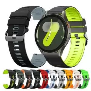 삼성 호환 삼성제품 워치 7 FE 6 5 4/5 pro/Classic/Gear S3 스포츠 밴드 아마즈핏 GTR 4 3용 러버 스트랩