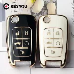 Chevrolet Chevy Cruze Malibu Camaro Aveo Equinox Impala Sonic For Opel Buick 4 5 버튼 TPU 스마트 키