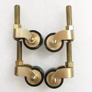 4PCS 황동 + 폴리 우레탄 범용 가구 캐스터 테이블 의자 소파 다리 바퀴 주자 롤러 나사 막대 Z529
